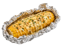 Baked Sweet Corn With Cheese and Garlic in Foil