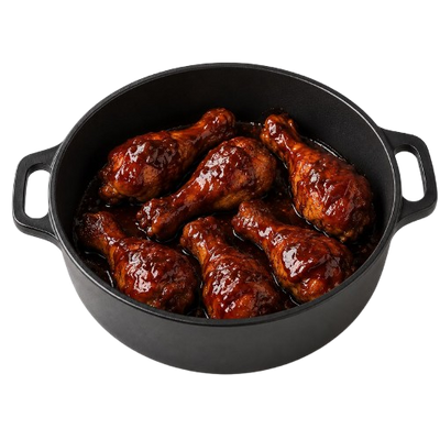 Pot of Chicken drumsticks in BBQ Sauce ~1000 g