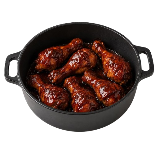 Pot of Chicken drumsticks in BBQ Sauce ~1000 g