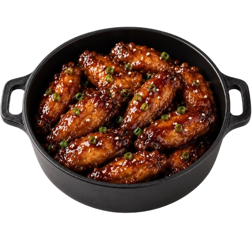 Pot of Chicken Wings in Teriyaki Sauce ~500 g