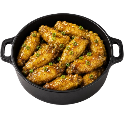 Pot of Chicken Wings in Honey Mustard Sauce ~500 g
