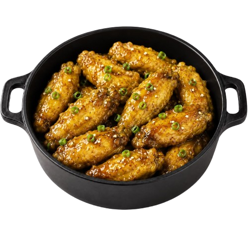 Pot of Chicken Wings in Honey Mustard Sauce ~500 g