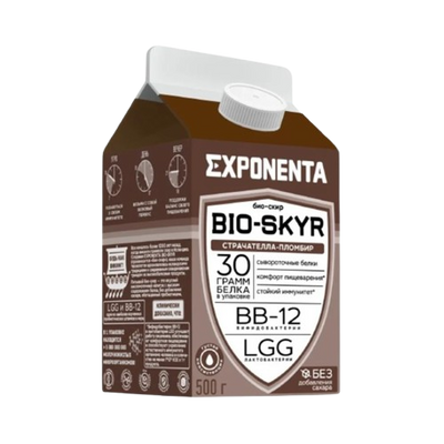 Exponenta Fermented Milk Drink Bio -SKYR 3 IN 1, Strachatella-Plombir Fat-Free