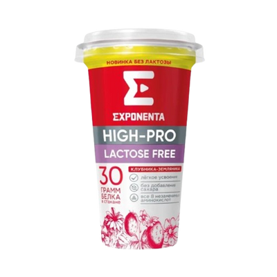 Exponenta Fermented Milk Drink Strawberry-Wild Strawberry Fat -Free/Lactose-Free