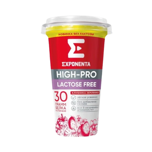 Exponenta Fermented Milk Drink Strawberry-Wild Strawberry Fat -Free/Lactose-Free