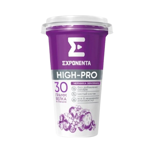 Exponenta Fermented Milk Drink Blueberry-Strawberry Fat -Free