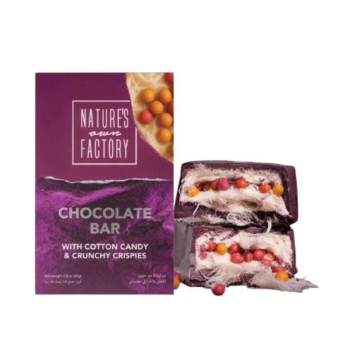 Chocolate Bar With Crunchy Crispies & Cotton Candy