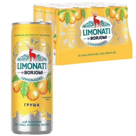 Borjomi Pear Limonati 12*330ml box