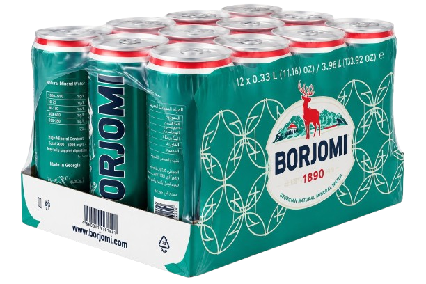 Borjomi Natural Mineral Water Box (330 ml * 12 Cans)