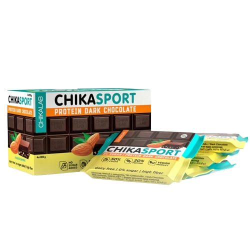 CHIKALAB Chika Sport Dark Protein Chocolate with almonds box 4 pcs