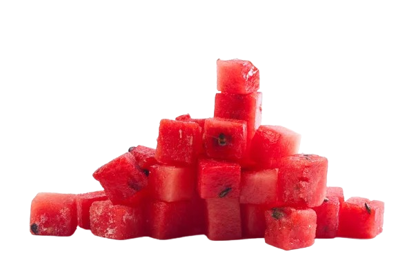 Watermelon peeled and sliced
