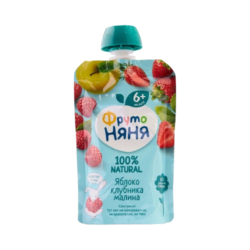 Fruto Nanny Fruit Puree Apple Strawberry Raspberry