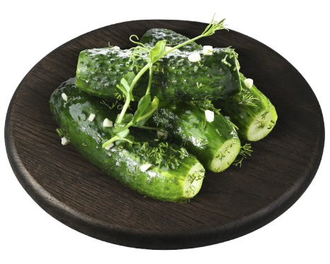 Homemade lightly salted cucumbers