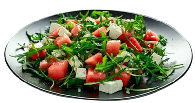 Watermelon salad with Arugula Rocket and Feta