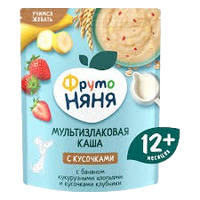 Fruto Nanny Oatmeal Milk Multigrain Porridge Banana Corn Flakes and Strawberry Bites