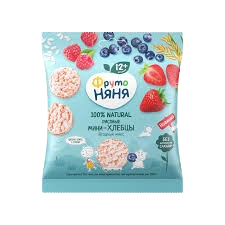 Fruto Nanny Rice Cakes Apple Strawberry Blueberry Raspberry