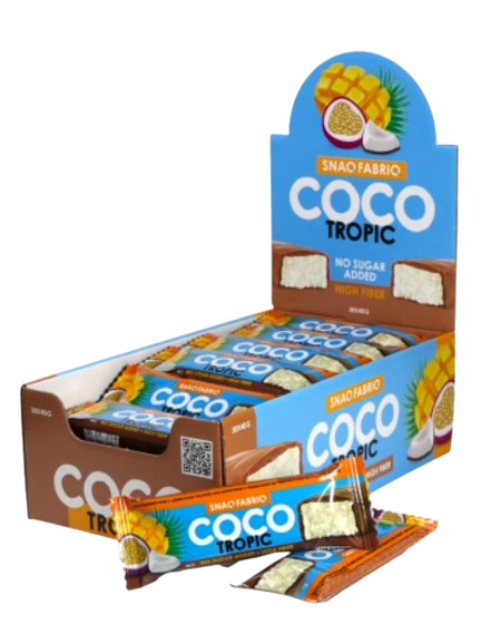 SNAQ FABRIQ Glazed Bar  Mango-Passionfruit box 12 pcs