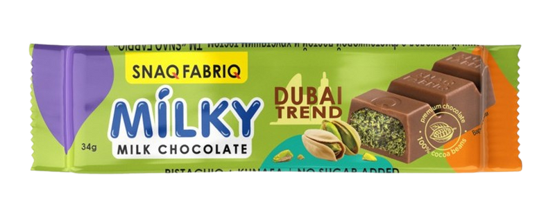 SNAQ FABRIQ Milk Chocolate with Pistachio & Kunafa