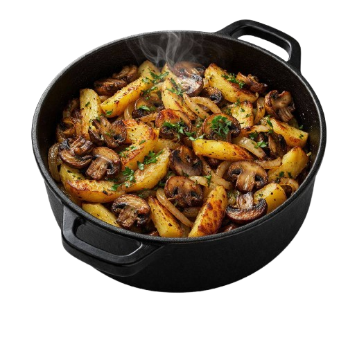 Fried Potato with Champignons