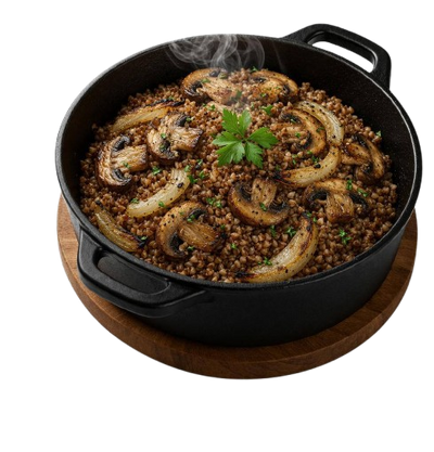 Buckwheat with Champignons and Onion
