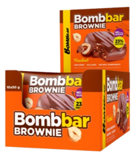 BOMBBAR Glazed cookie "Brownie with hazelnuts" box 10 pcs