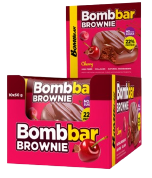 BOMBBAR Glazed cookies "Cherry Brownie" box 10 pcs