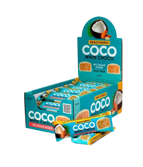 SNAQ FABRIQ Glazed bar  Coconut Almond Dessert box 12 pcs