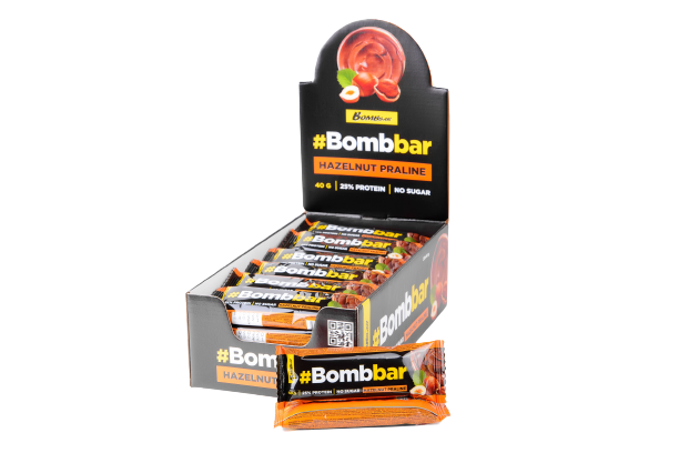 BOMBBAR Glazed bar Hazelnut praline 12 pcs