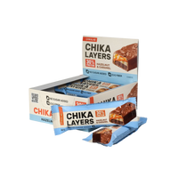 CHIKALAB Chocolate covered protein bar with filling Hazelnut With Caramel 60g x 12