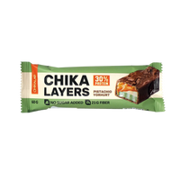 CHIKALAB Chocolate covered protein bar with filling Pistachio Yoghurt