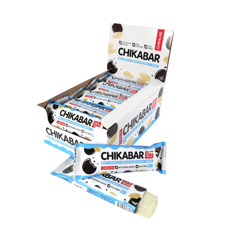 CHIKALAB Chocolate covered protein bar with filling  CRUNCHY COOKIES 12 pcs